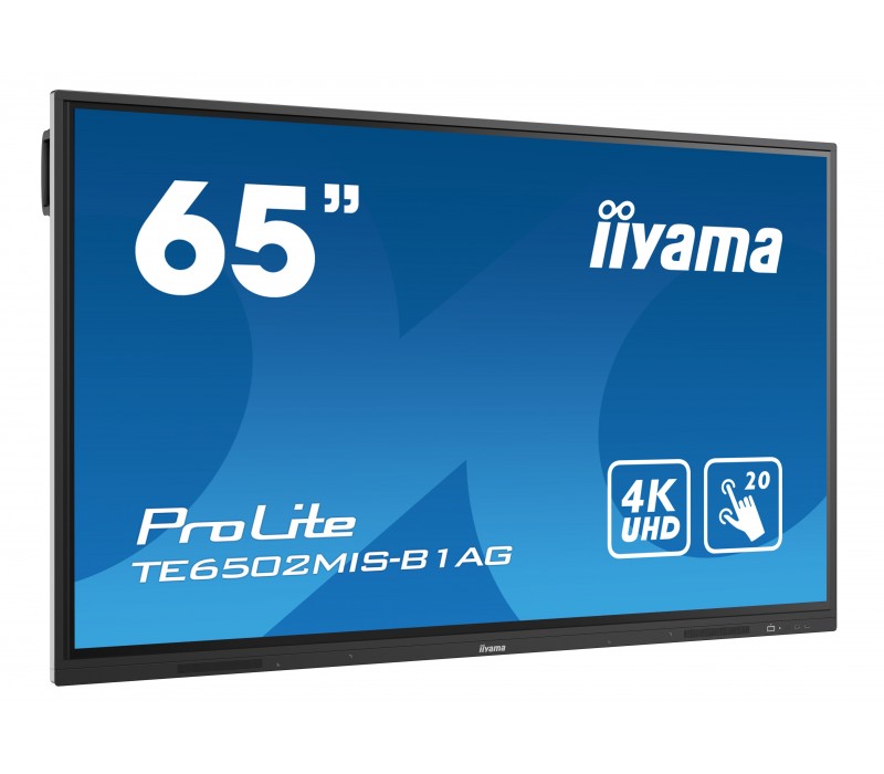 Monitor interaktywny 65 cali iiyama ProLite TE6502MIS-B1AG 65" VA, 4K UHD, iiWare (Android 9.0), WiFi