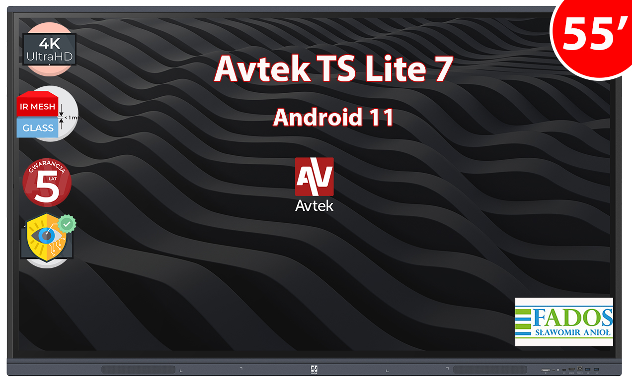 Monitor interaktywny Avtek TS 7 Lite 55 4K Android 11.0