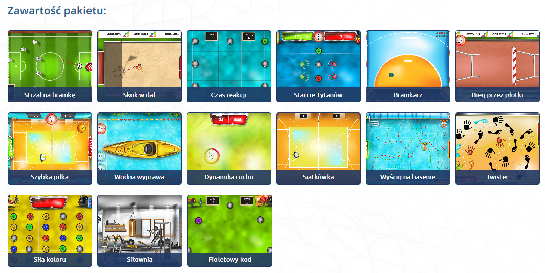 FunFloor - Pakiet aplikacji interaktywnych Sport 15 gier