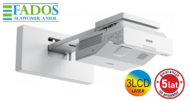 Projektor ultrakrótkoogniskowy Epson EB-725W laserowy WXGA 4000 ANSI wynegocjuj najniższą cenę Aktywna tablica 2021